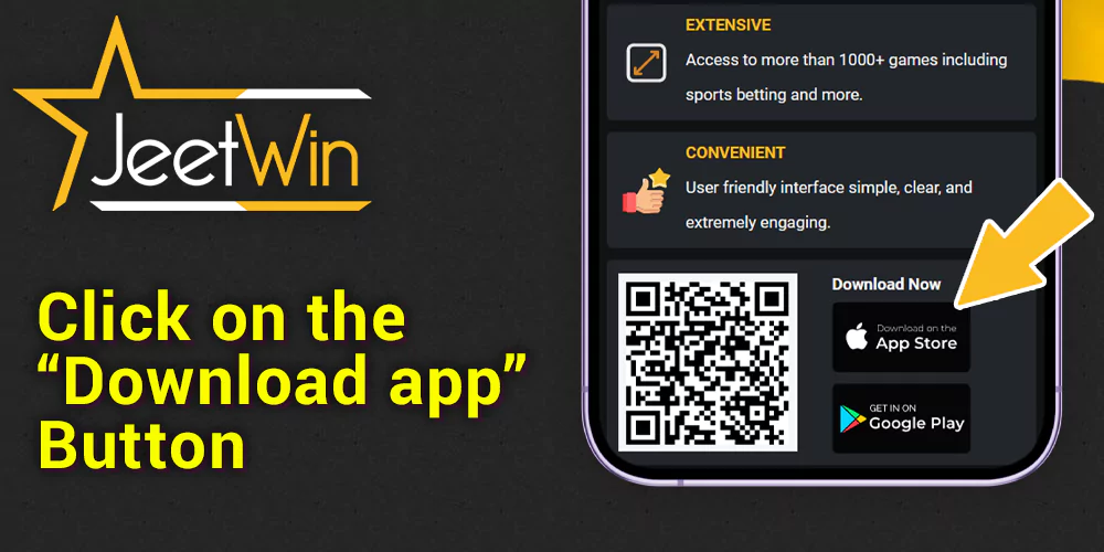 Click the Download App button on JeetWin